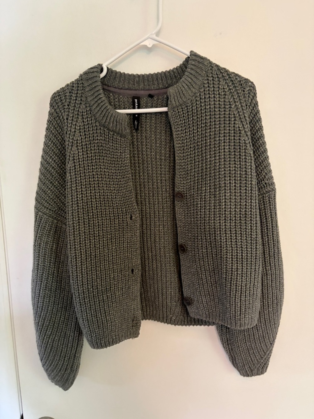 Prana Grey Green Knit Sweater M